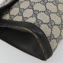 GUCCI GG Supreme Sherry Line Clutch Bag PVC Navy Gold 41 014 3087 Auth YKZ1523-14