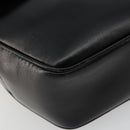 CELINE Circle Shoulder Bag Leather Black Gold Auth YKZ1524A-15