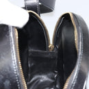 CELINE Circle Shoulder Bag Leather Black Gold Auth YKZ1524A-19