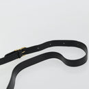 CELINE Circle Shoulder Bag Leather Black Gold Auth YKZ1524A-8