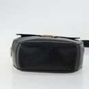 CELINE Circle Shoulder Bag Leather Black Gold Auth YKZ1524A-5
