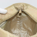 PRADA Tote Bag Nylon Beige Silver Auth YKZ1525A-21
