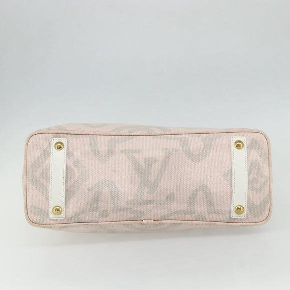 LOUIS VUITTON Cruise line Taicienne PM Bag Canvas Pink M95672 LV Auth YKZ1527