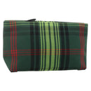BURBERRY Nova Check Clutch Bag Canvas Green Gold Auth YKZ1531A-1