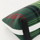 BURBERRY Nova Check Clutch Bag Canvas Green Gold Auth YKZ1531A-15