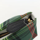 BURBERRY Nova Check Clutch Bag Canvas Green Gold Auth YKZ1531A-9
