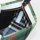 BURBERRY Nova Check Clutch Bag Canvas Green Gold Auth YKZ1531A-12