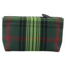 BURBERRY Nova Check Clutch Bag Canvas Green Gold Auth YKZ1531A-2