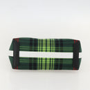 BURBERRY Nova Check Clutch Bag Canvas Green Gold Auth YKZ1531A-6
