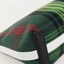 BURBERRY Nova Check Clutch Bag Canvas Green Gold Auth YKZ1531A-8