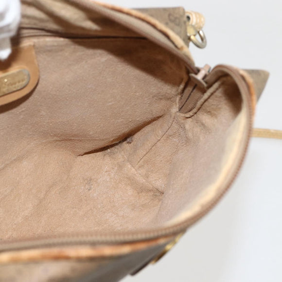 GUCCI Micro GG Supreme Shoulder Bag PVC Beige Gold 07 37 4916 Auth YKZ1534