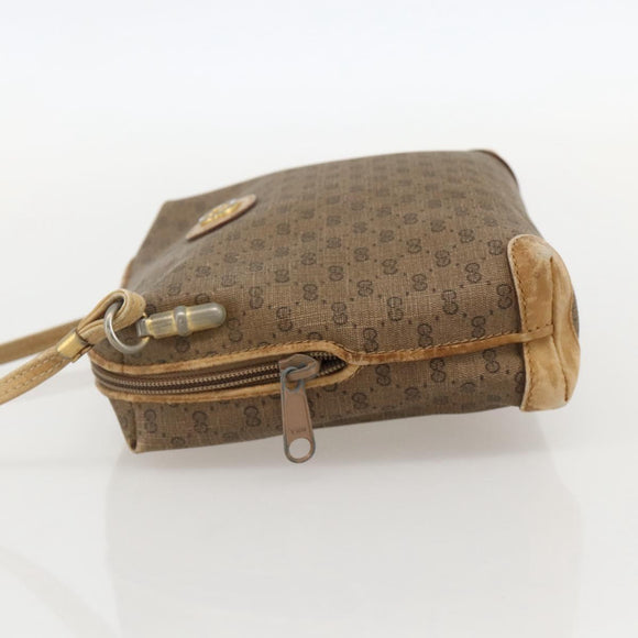GUCCI Micro GG Supreme Shoulder Bag PVC Beige Gold 07 37 4916 Auth YKZ1534