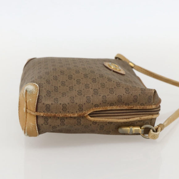 GUCCI Micro GG Supreme Shoulder Bag PVC Beige Gold 07 37 4916 Auth YKZ1534