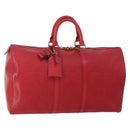 LOUIS VUITTON Epi Keepall 45 Boston Bag Red M42977 LV Auth YKZ1535A-1