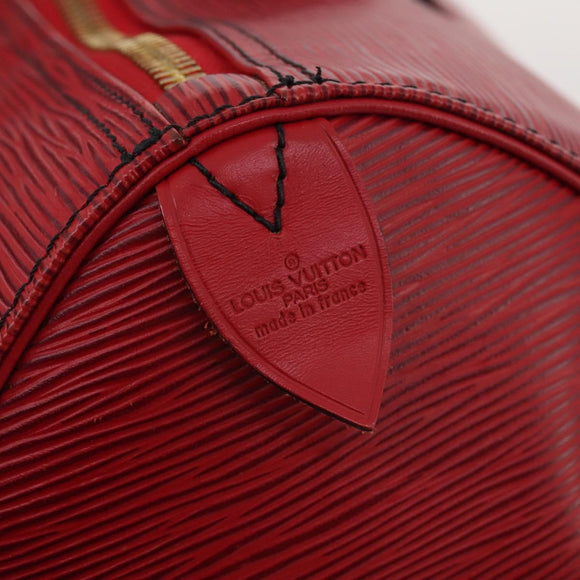 LOUIS VUITTON Epi Keepall 45 Boston Bag Red M42977 LV Auth YKZ1535A