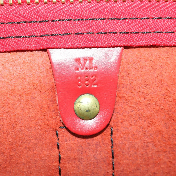 LOUIS VUITTON Epi Keepall 45 Boston Bag Red M42977 LV Auth YKZ1535A