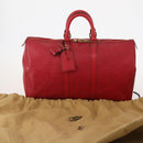 LOUIS VUITTON Epi Keepall 45 Boston Bag Red M42977 LV Auth YKZ1535A-12