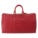 LOUIS VUITTON Epi Keepall 45 Boston Bag Red M42977 LV Auth YKZ1535A-2