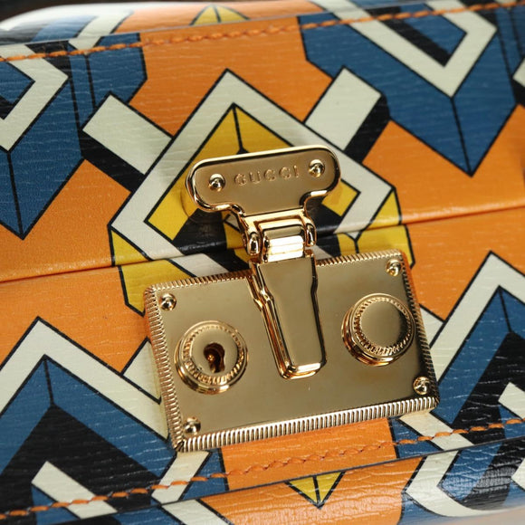 GUCCI Geometric G Poker Set Hand Bag Leather Yellow Gold 662474 Auth YKZ1541SAM