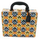 GUCCI Geometric G Poker Set Hand Bag Leather Yellow Gold 662474 Auth YKZ1541SAM-2