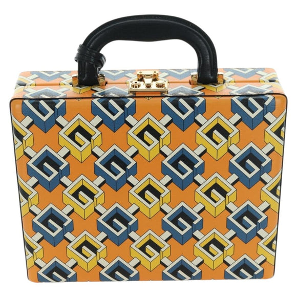 GUCCI Geometric G Poker Set Hand Bag Leather Yellow Gold 662474 Auth YKZ1541SAM