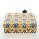 GUCCI Geometric G Poker Set Hand Bag Leather Yellow Gold 662474 Auth YKZ1541SAM-9