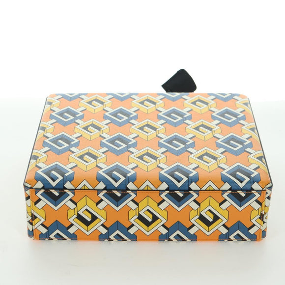 GUCCI Geometric G Poker Set Hand Bag Leather Yellow Gold 662474 Auth YKZ1541SAM
