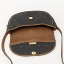 Christian Dior Honeycomb Canvas Shoulder Bag PVC Black Gold Auth YKZ1544-14