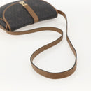 Christian Dior Honeycomb Canvas Shoulder Bag PVC Black Gold Auth YKZ1544-7