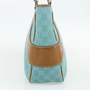 GUCCI GG Canvas Hand Bag Blue Silver 113011 Auth YKZ1546A-3