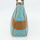 GUCCI GG Canvas Hand Bag Blue Silver 113011 Auth YKZ1546A-4