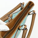GUCCI GG Canvas Hand Bag Blue Silver 113011 Auth YKZ1546A-6