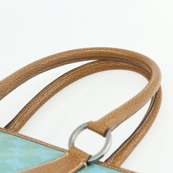GUCCI GG Canvas Hand Bag Blue Silver 113011 Auth YKZ1546A