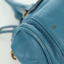 Chloe Paddington Hand Bag Leather Blue Gold Silver Auth YKZ1547SAM-10