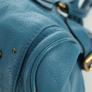 Chloe Paddington Hand Bag Leather Blue Gold Silver Auth YKZ1547SAM-11