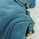 Chloe Paddington Hand Bag Leather Blue Gold Silver Auth YKZ1547SAM-13