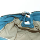 Chloe Paddington Hand Bag Leather Blue Gold Silver Auth YKZ1547SAM-19