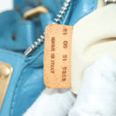 Chloe Paddington Hand Bag Leather Blue Gold Silver Auth YKZ1547SAM-23