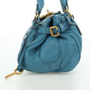 Chloe Paddington Hand Bag Leather Blue Gold Silver Auth YKZ1547SAM-4