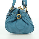 Chloe Paddington Hand Bag Leather Blue Gold Silver Auth YKZ1547SAM-5