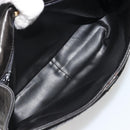 BALLY Kette Umhängetasche Leder Schwarz Gold Auth YKZ154A-20