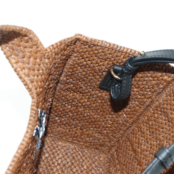 LOEWE Font Tote Small Suna Fujita Collaboration Bag Raffia 2way Auth YKZ1552SAM