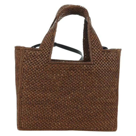 LOEWE Font Tote Small Suna Fujita Collaboration Bag Raffia 2way Auth YKZ1552SAM