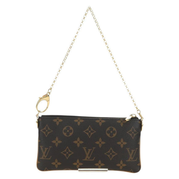 LOUIS VUITTON Monogram Chain Pochette Mila MM Pouch M60094 LV Auth YKZ1556SAV