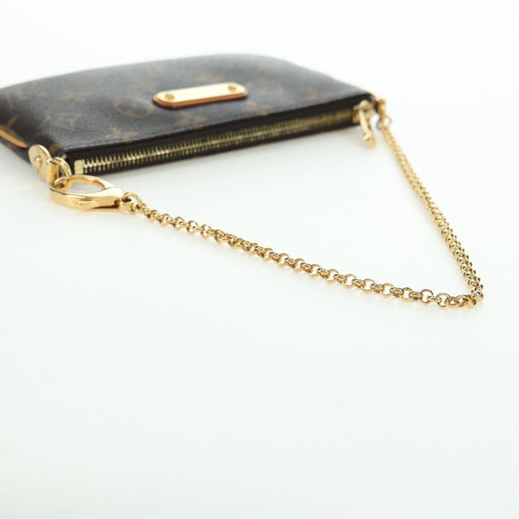 LOUIS VUITTON Monogram Chain Pochette Mila MM Pouch M60094 LV Auth YKZ1556SAV