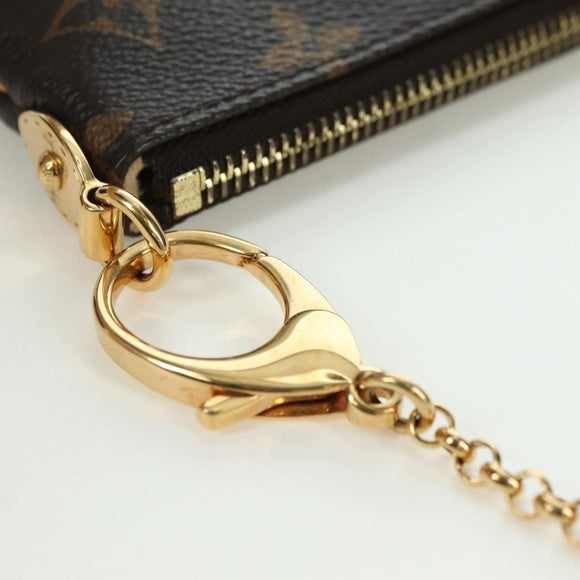 LOUIS VUITTON Monogram Chain Pochette Mila MM Pouch M60094 LV Auth YKZ1556SAV
