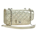 CHANEL Matelasse Chain Shoulder Bag Leather Gold CC Auth YKZ1557SAM-1