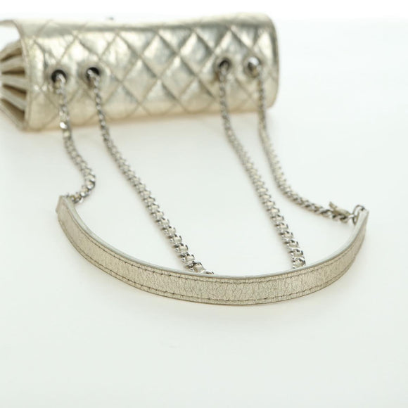 CHANEL Matelasse Chain Shoulder Bag Leather Gold CC Auth YKZ1557SAM