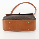 CELINE Macadam Canvas Handtasche PVC Leder 2-Wege Braun Gold Auth YKZ1558A-5