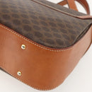 CELINE Macadam Canvas Handtasche PVC Leder 2-Wege Braun Gold Auth YKZ1558A-18